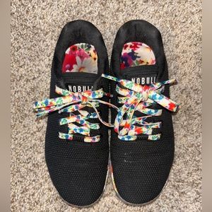 No Bull Floral Black Lifting Shoes